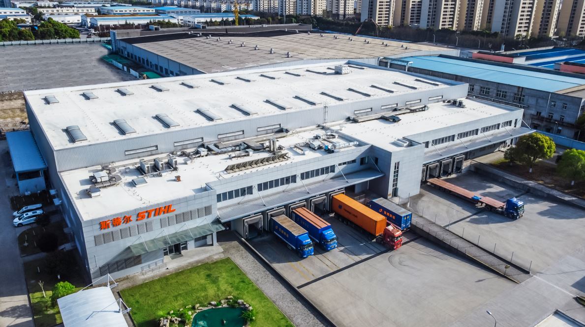 Budynek firmy STIHL z perspektywy ptaka w Taicang